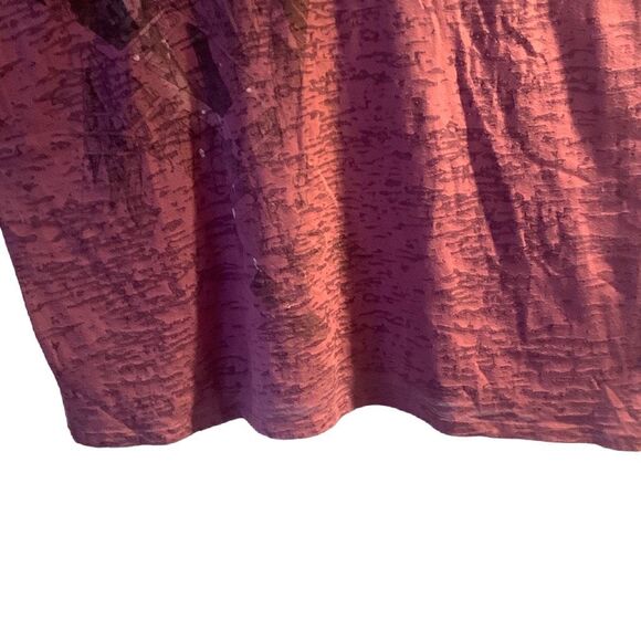 Pre Owned Women’s MUDD Purple Graphic Sheer Tee Shirt XL Hippie Vibe Casual - Picture 7 of 9